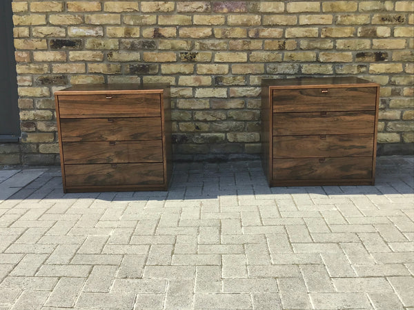 A pair of Danish rosewood chest of draws.   SOLD