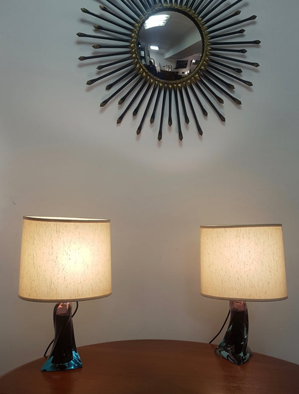 A pair of Murano glass table lamps 1960’s
