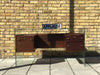 1960’s French glass and wood desk