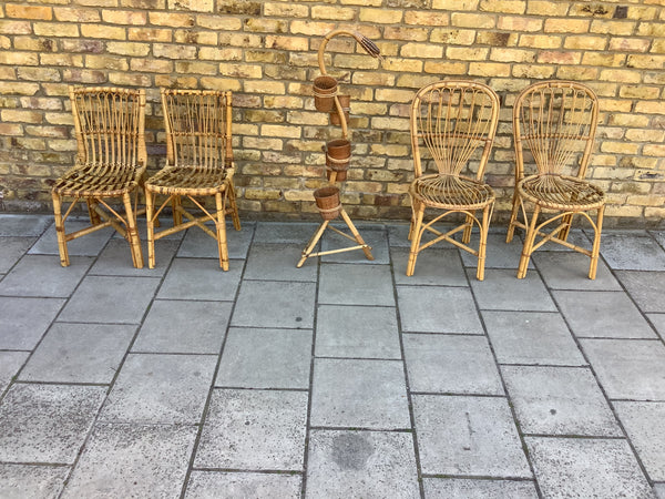 In the style of Franco Aibini bamboo dinning chairs