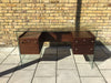 1960’s French glass and wood desk