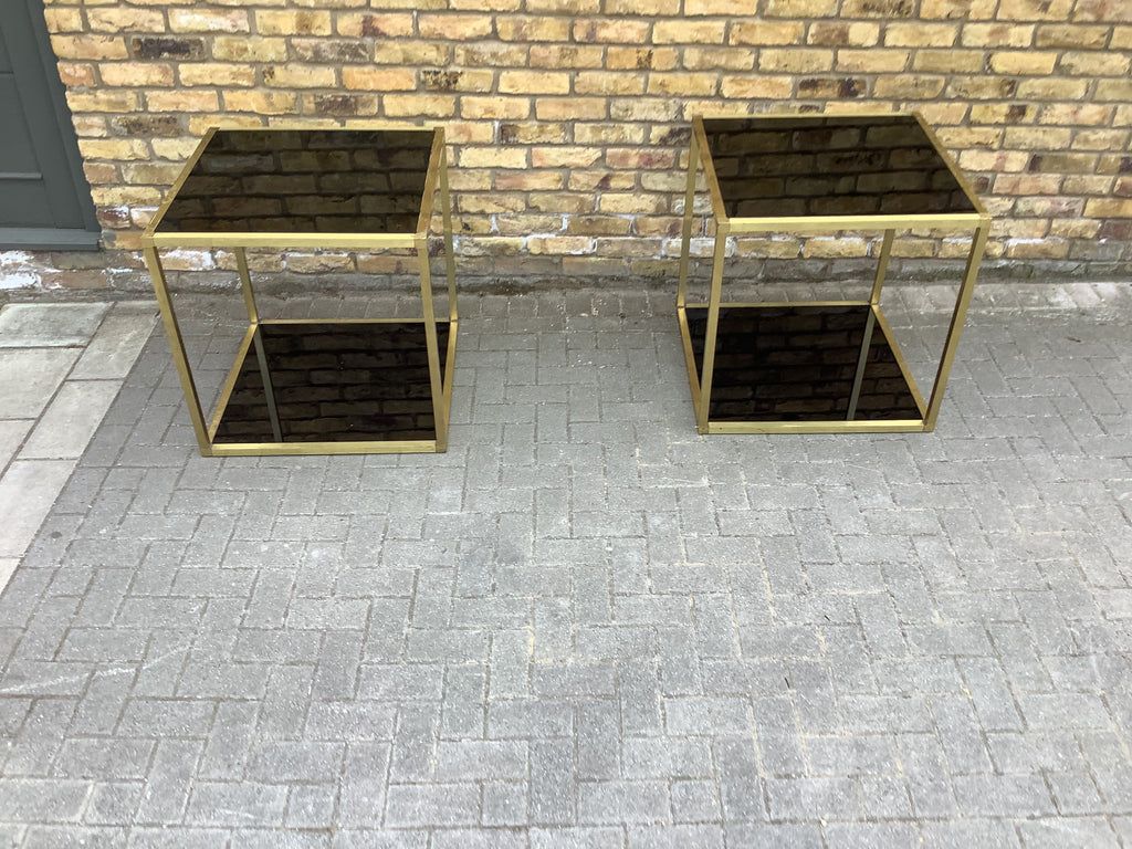 A pair of 1970’s Brass Italian tables