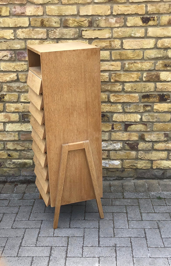 Oak tall French chest of draws. SOLD