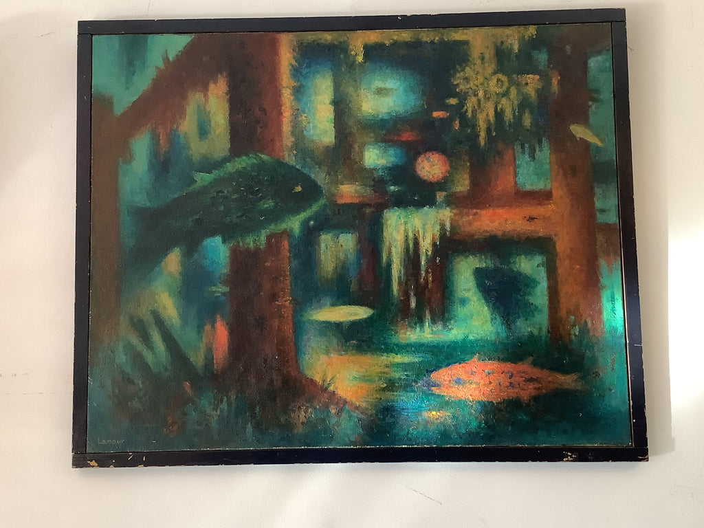 1950’s French painting by Lamour