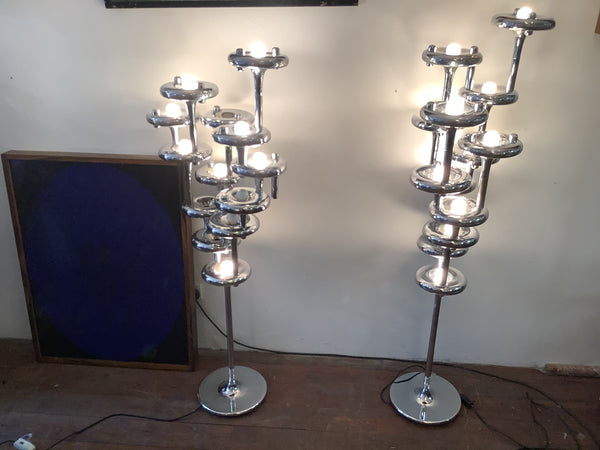 A Pair of Nagel  modular Standing Lamps. SOLD