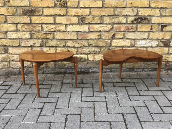 A pair of 1950’s Kidney side table