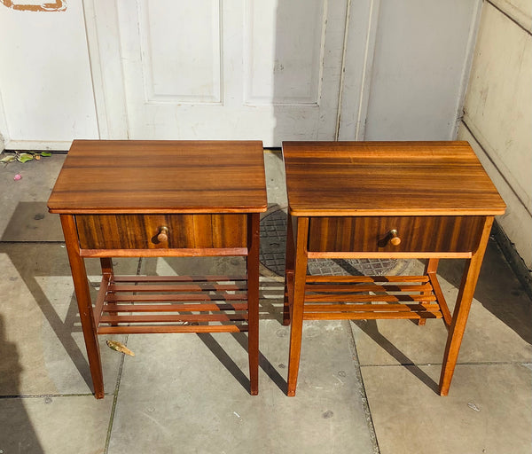 A Pair of 1960 bedside tables. Vanson