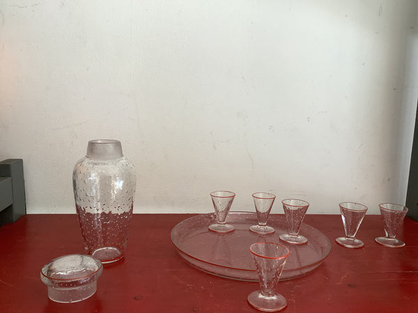 1950’s Decanter with Drinking Glasses