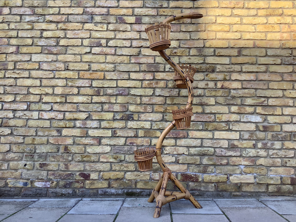 Bamboo Snake Plant Stand, 1950s SOLD